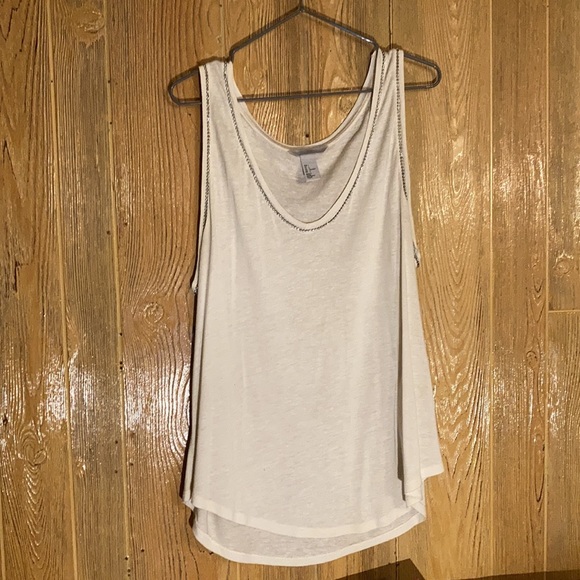 Sheer White H&M Tank with Jewels - Picture 5 of 6
